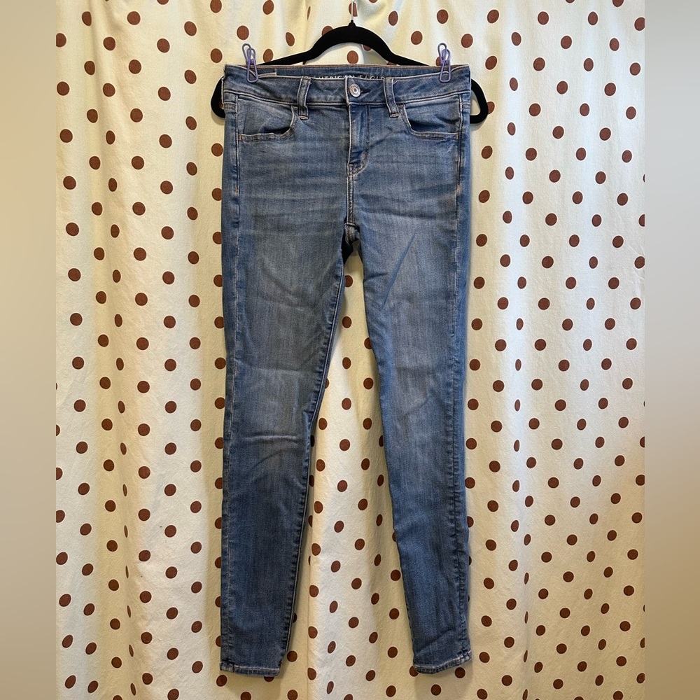 American Eagle Next Level Stretch Jeggings, Size 4 Long, Gently Used